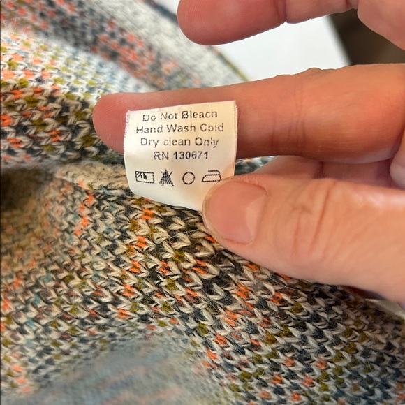 Chic Multicolor Open-Front Cardigan L - Picture 4 of 7